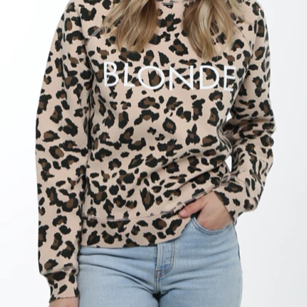 Brunette THE LABEL - The "BLONDE" Middle Sister Crew | Leopard Print